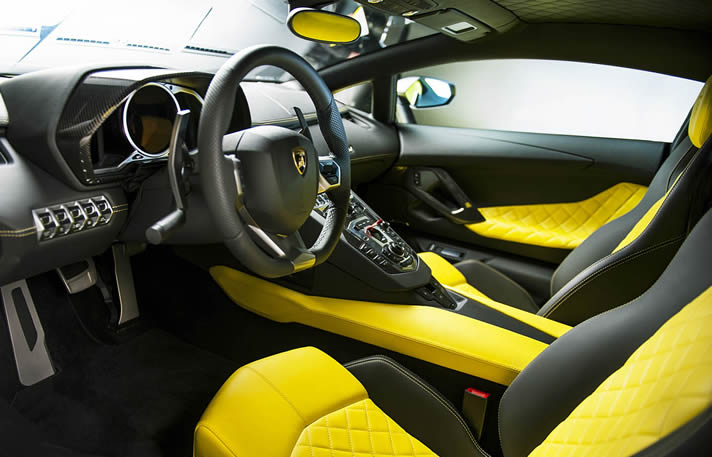 Lamborghini Aventador inside